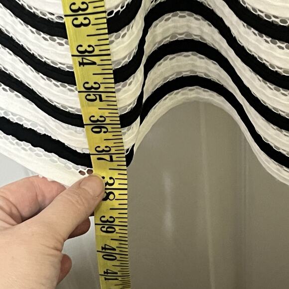 Melonie Women's White‎ Black Gemma Sleeveless Flare Dress Size 8 Cottage Whimsy. - Picture 10 of 12